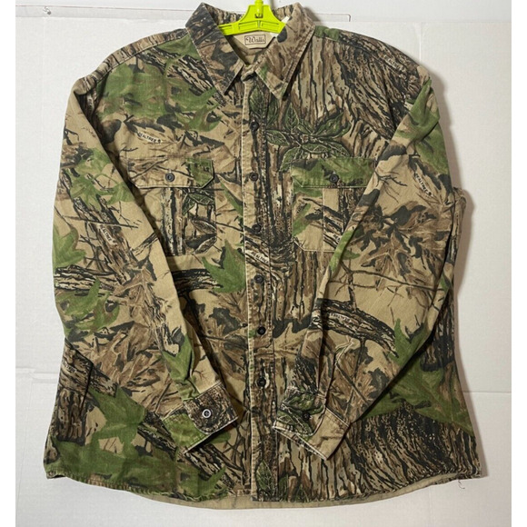 Vintage Walls Camo Shirt Men's Large Realtree Button Up XL Hunting Outdoor - Picture 2 of 12